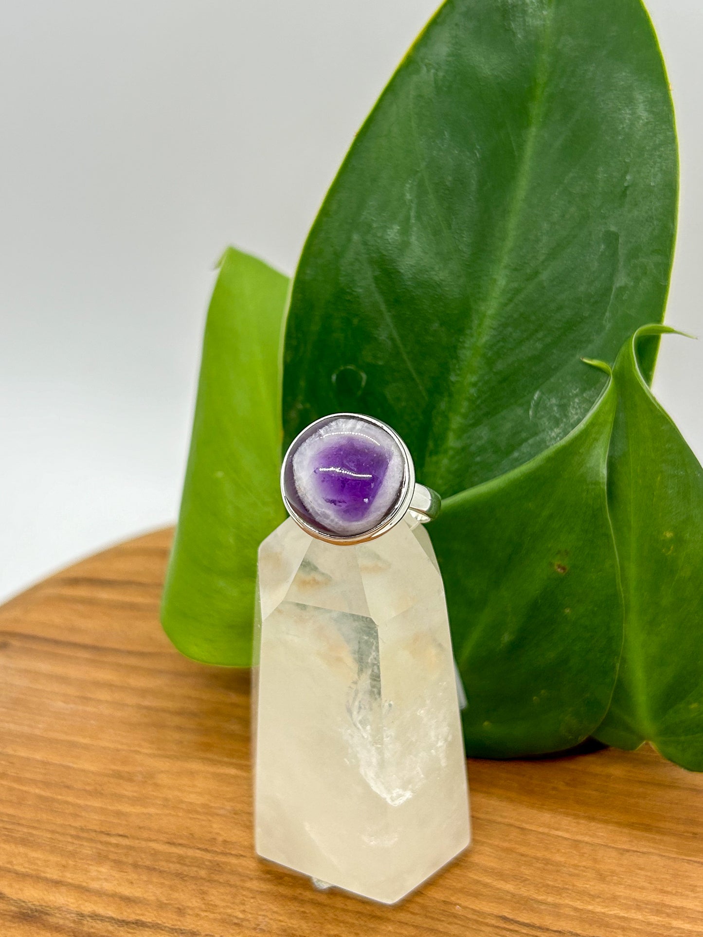 Chevron Amethyst Ring (size 10)
