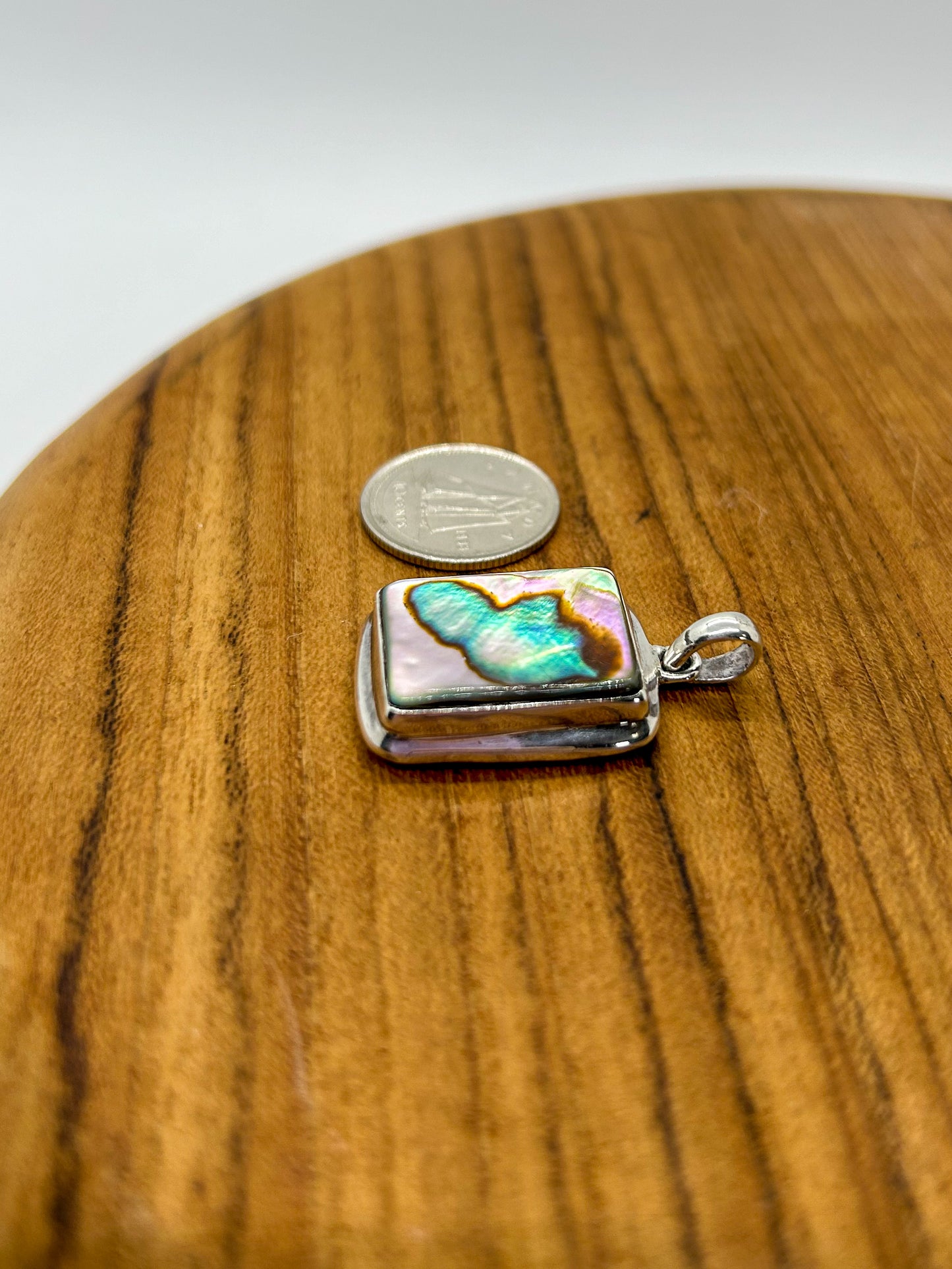 Rectangular Abalone Pendant