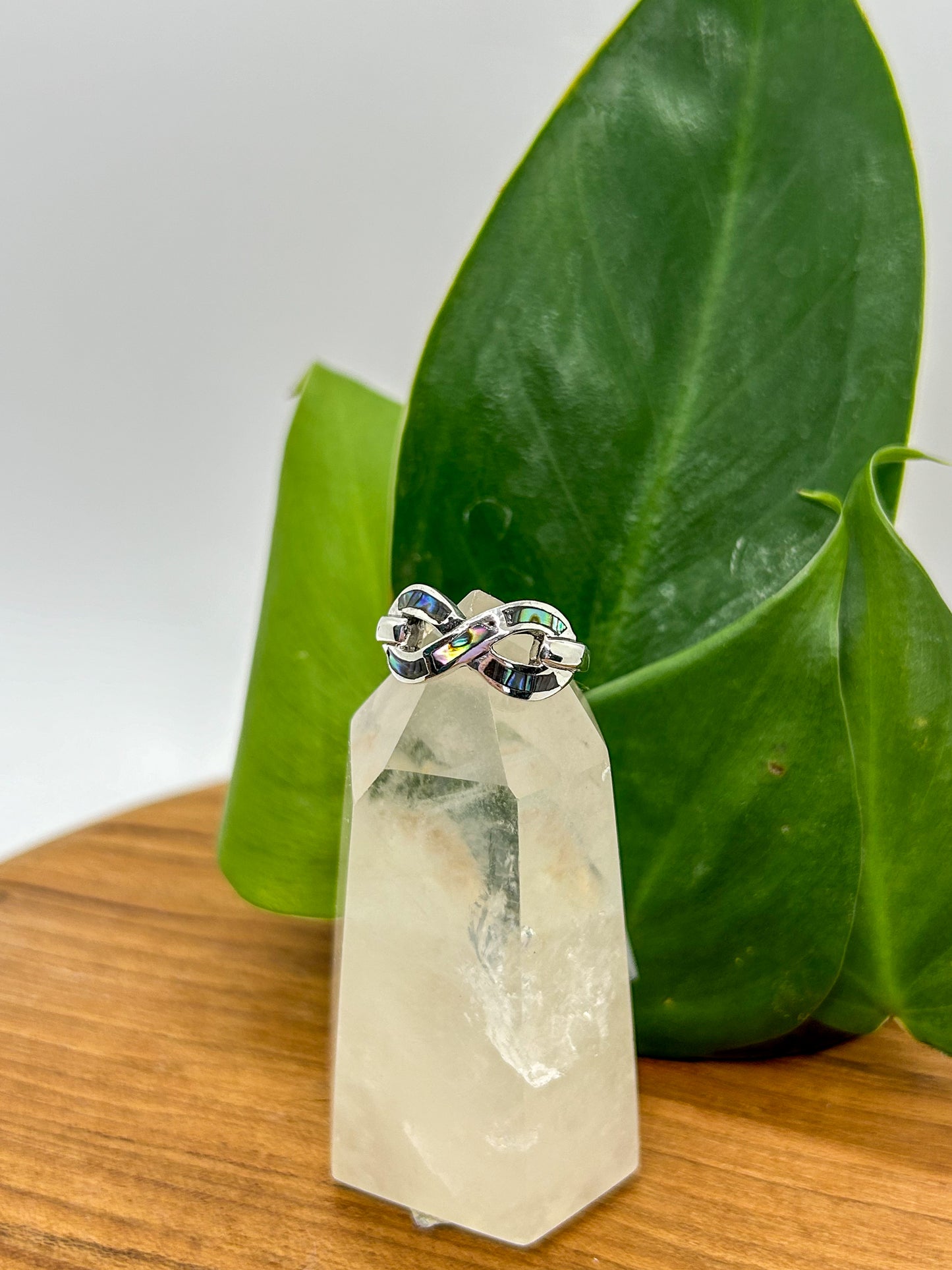 Abalone Infinity Ring