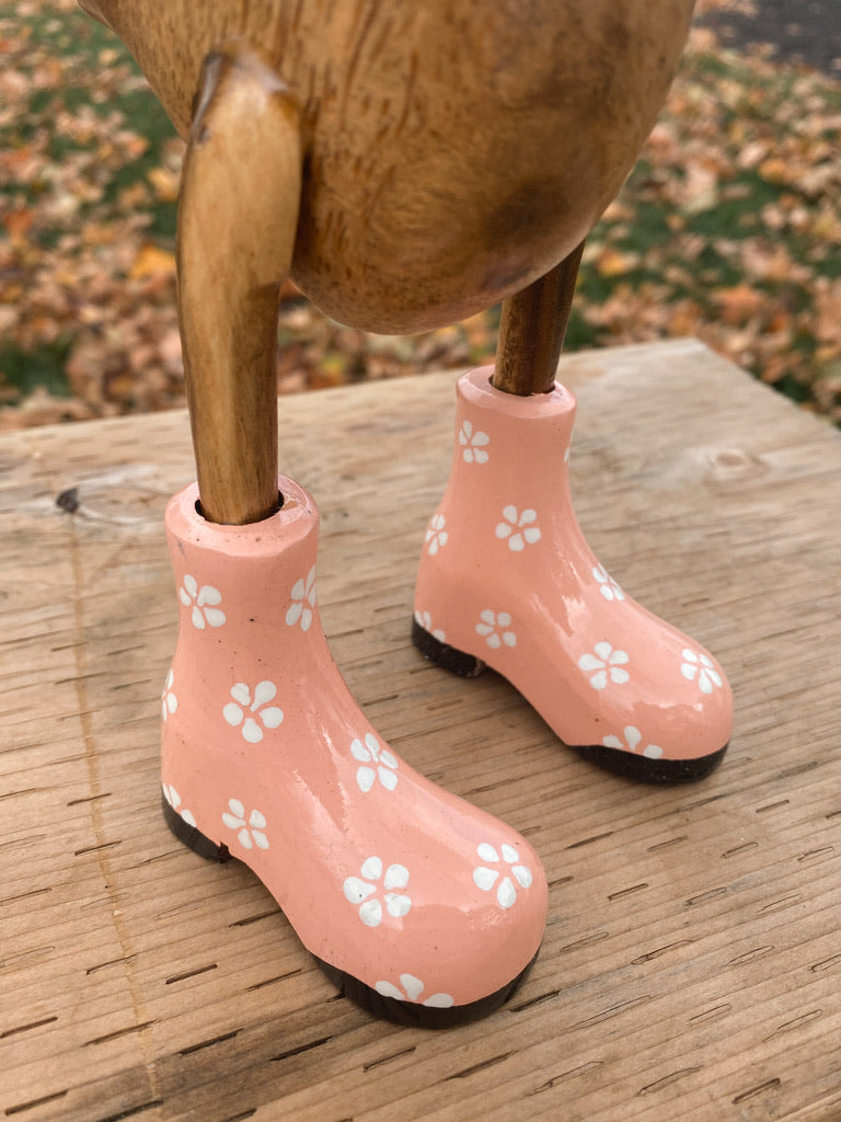 Pink Daisy Boots