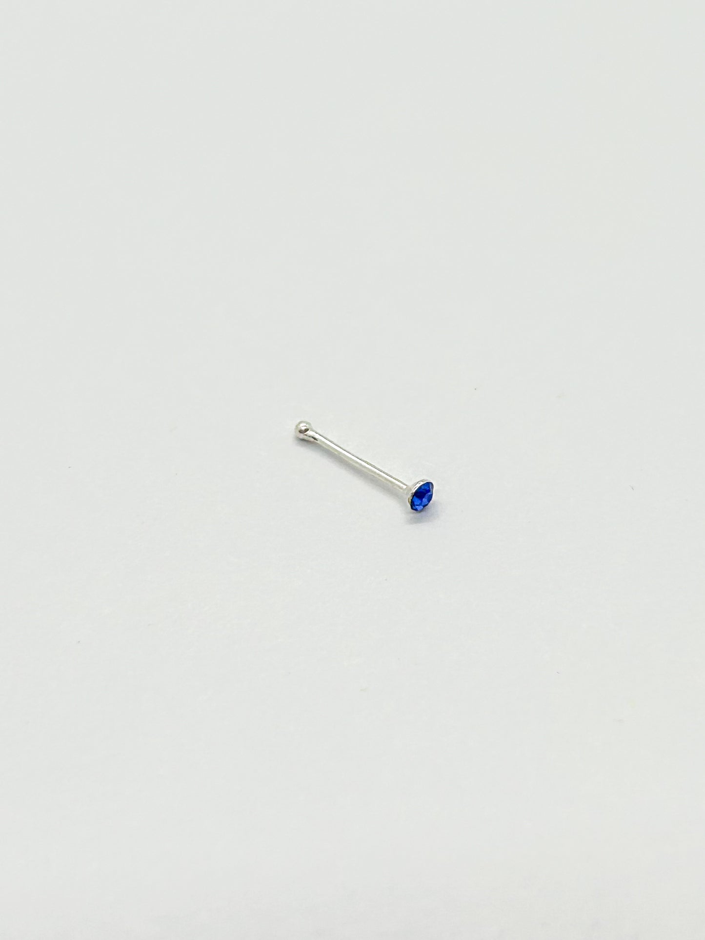 Blue Circle Nose Studs- Ball Back