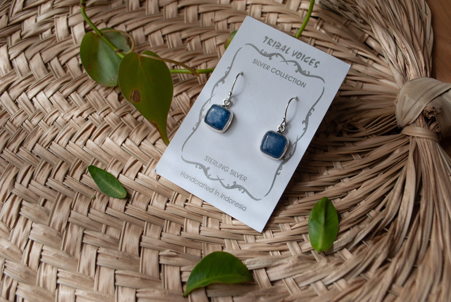 Square Kyanite Earrings