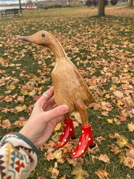 Duck with Red Heels