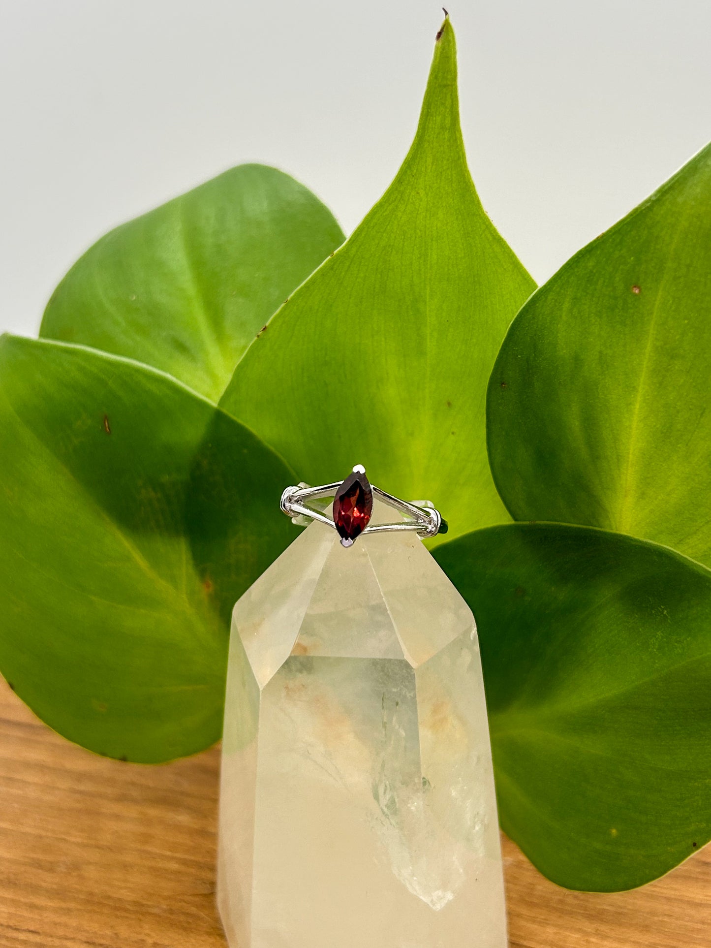 Marquise Garnet Ring