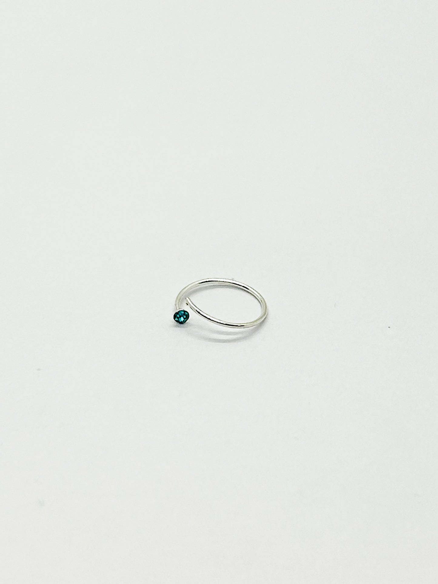 Teal Nose Hoops