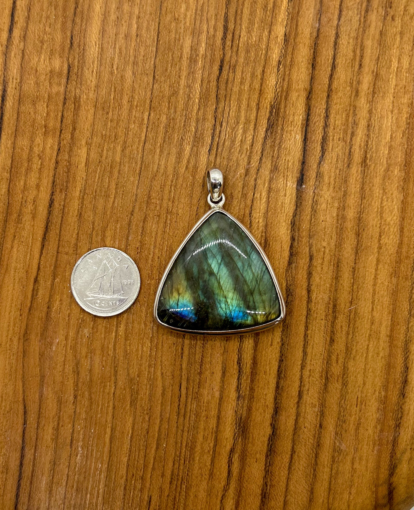Triangular Labradorite Pendant