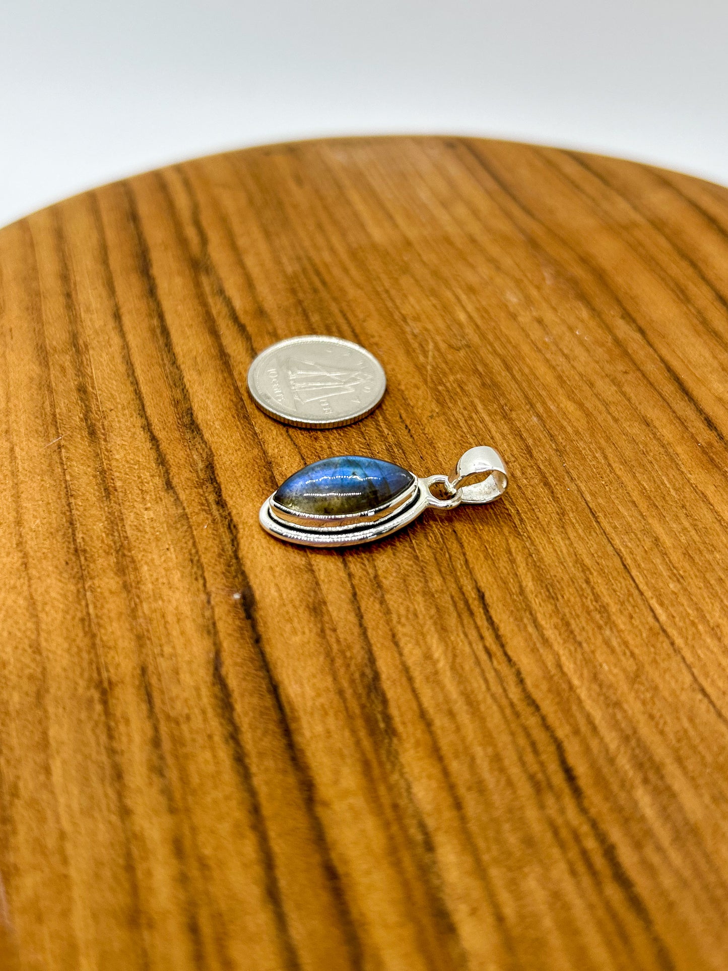 Marquise Cut Labradorite Pendant