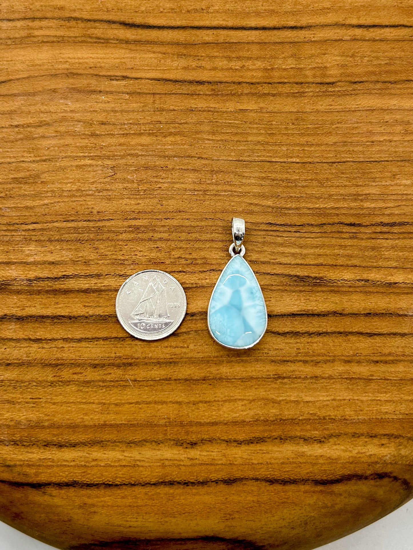 Teardrop Larimar Pendant