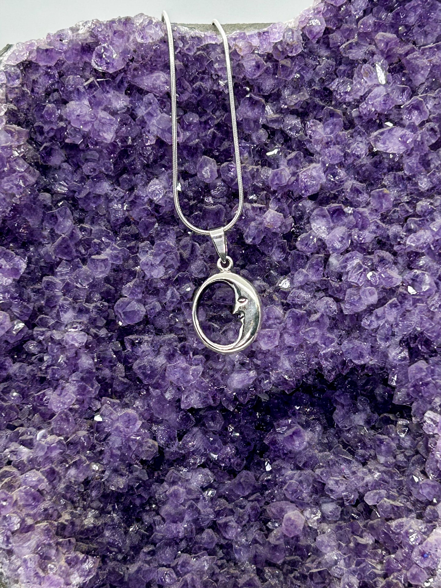 Sterling Silver Moon Pendant