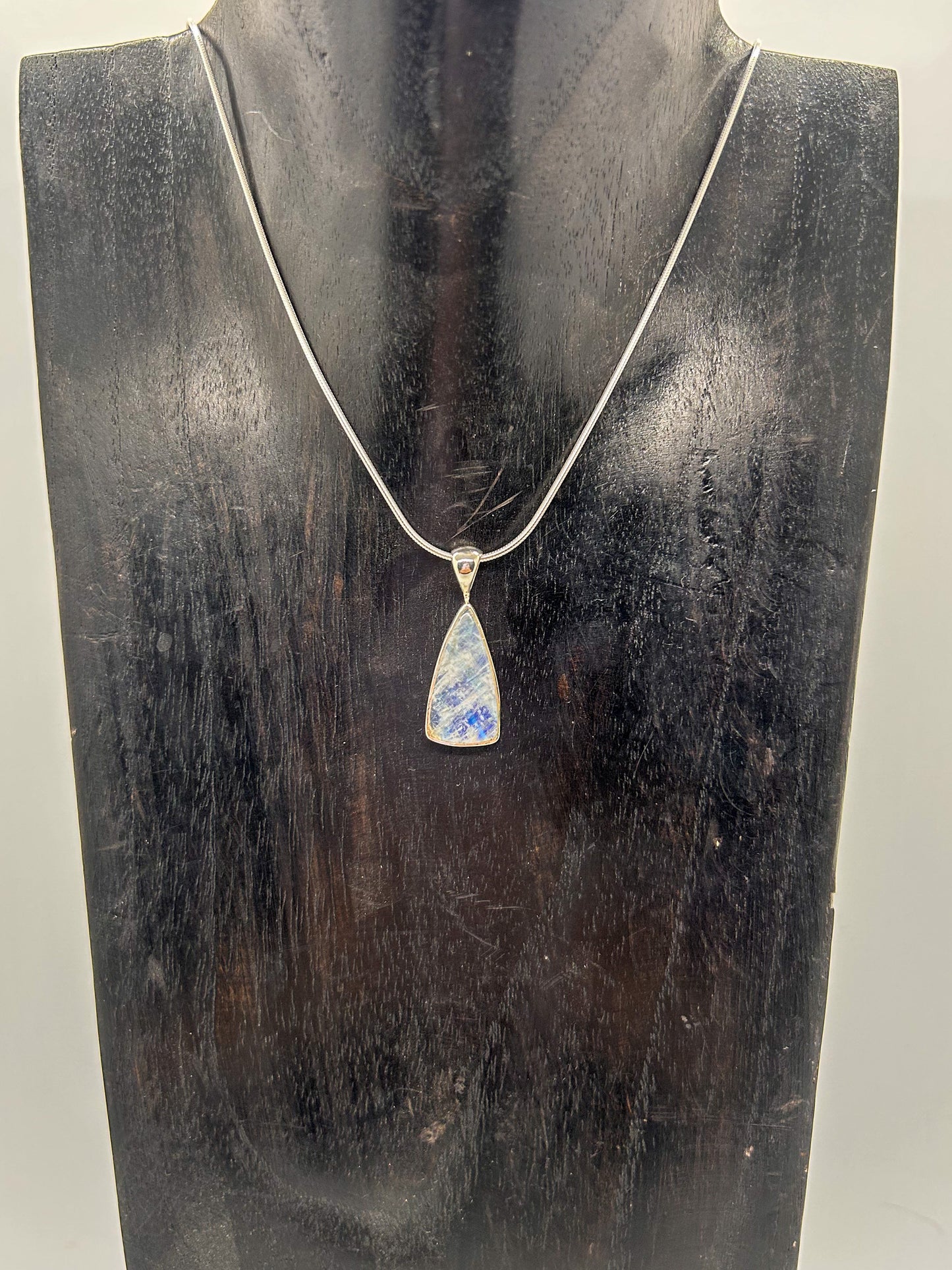 Dainty Triangular Moonstone Pendant