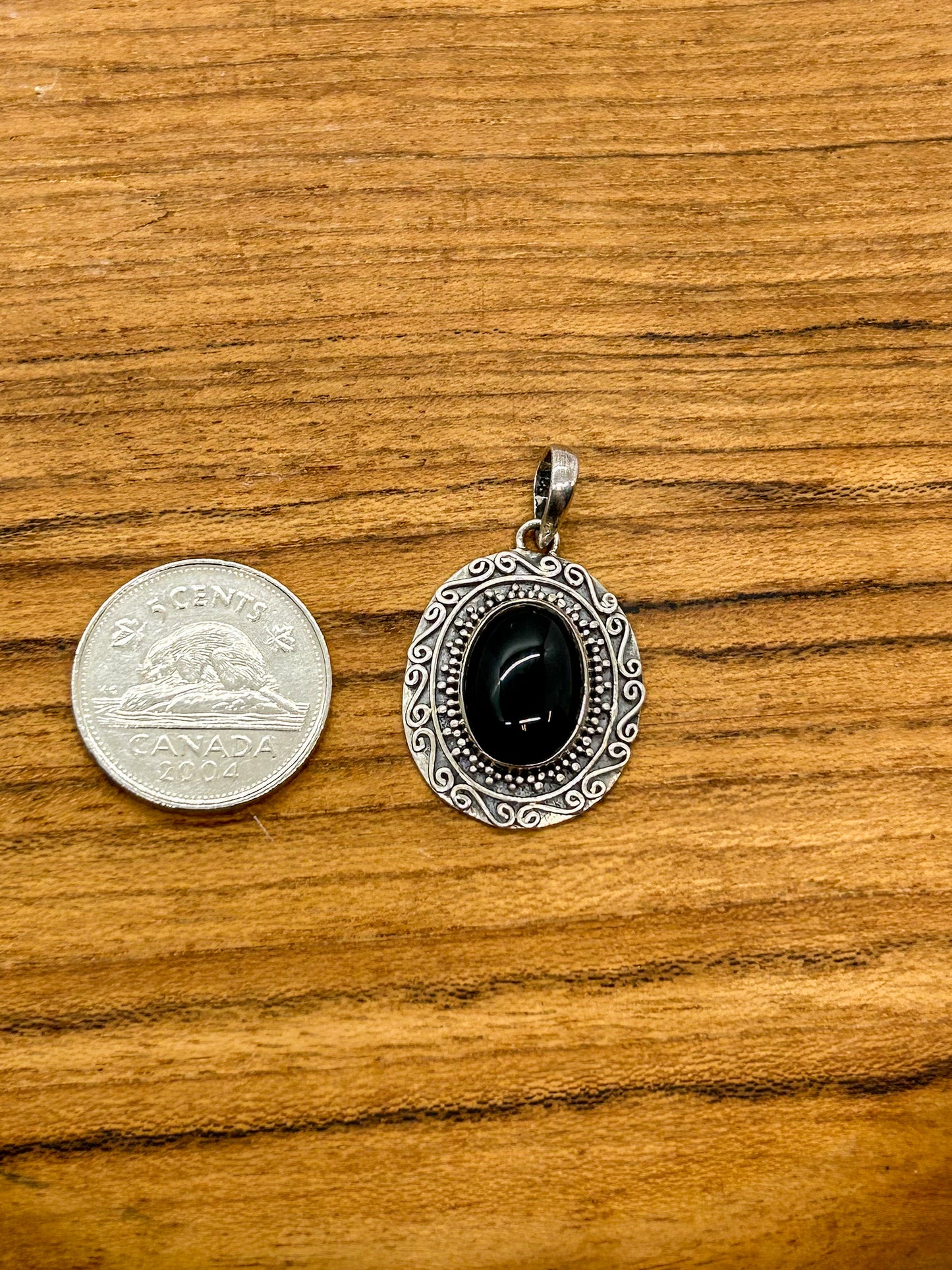 Onyx Filigree Pendant