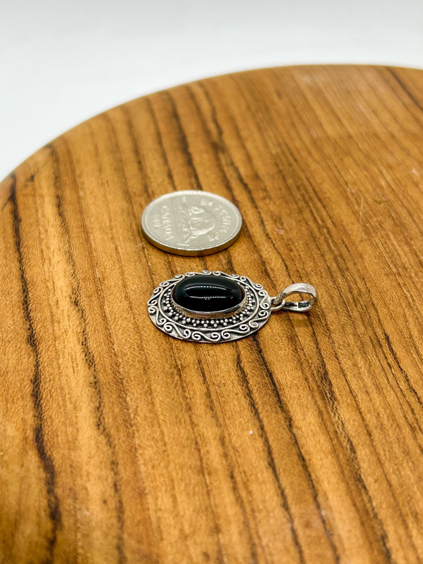Onyx Filigree Pendant