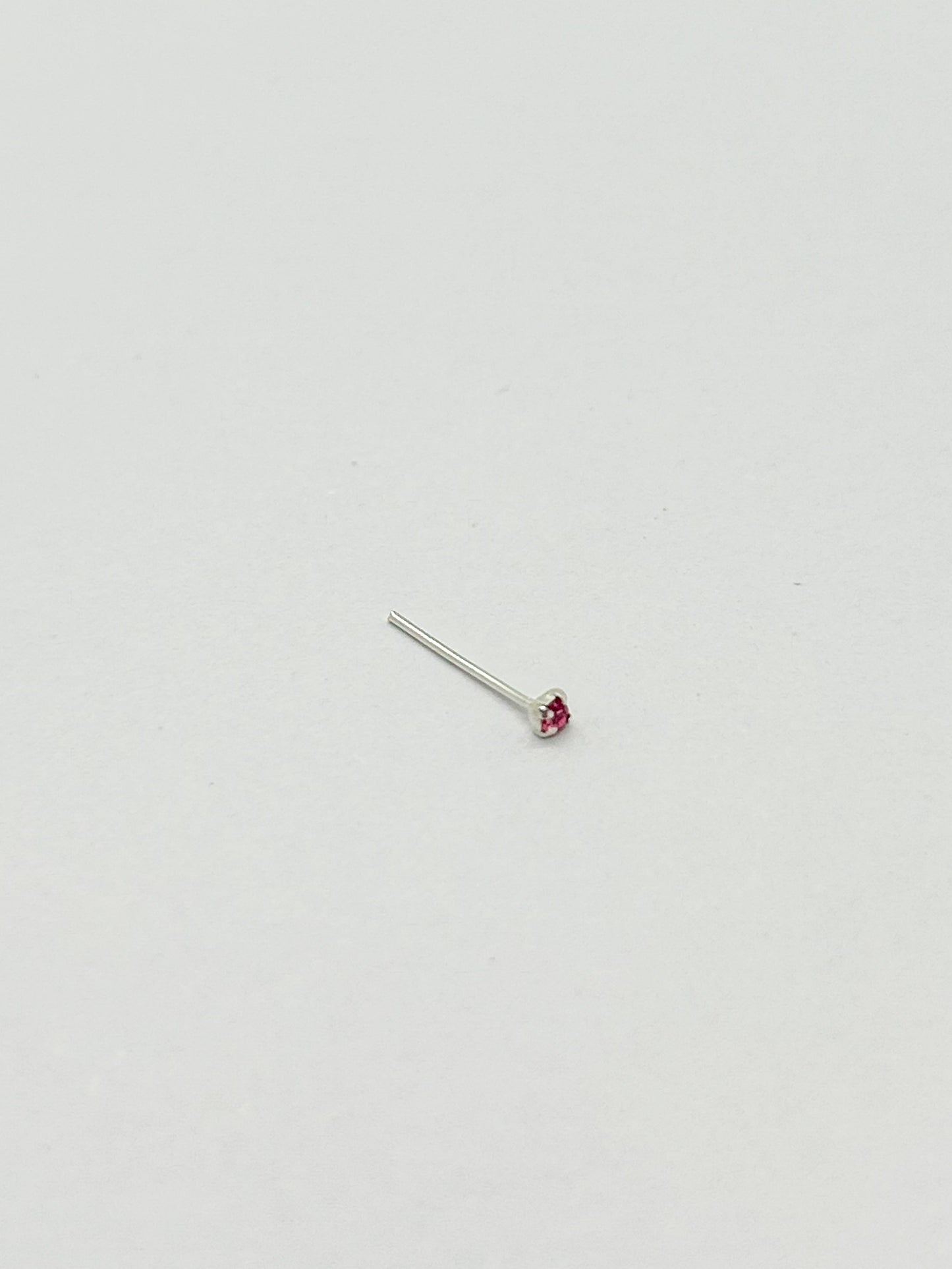 Pink Straight-Back Nose Studs