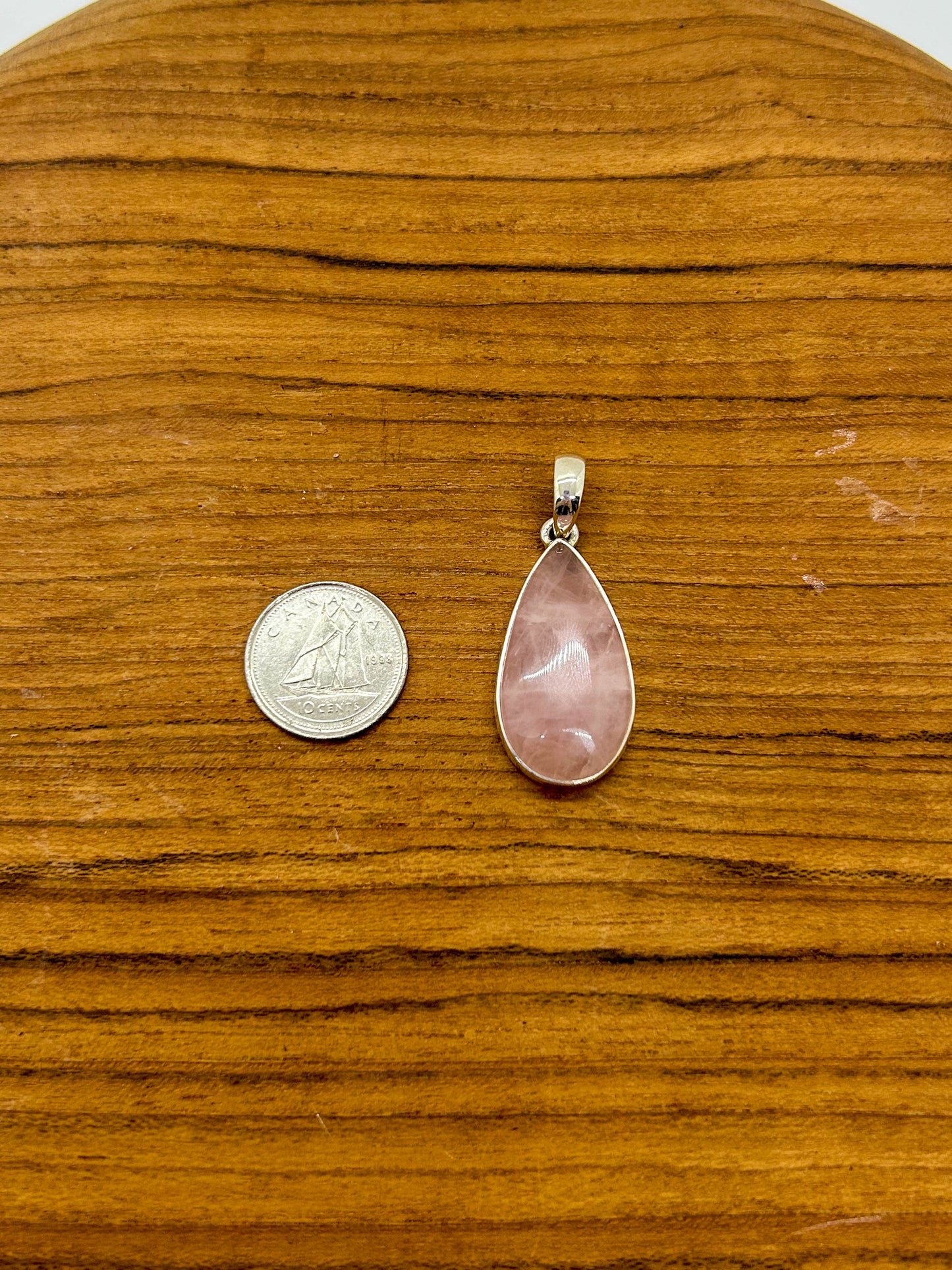 Medium Rose Quartz Teardrop Pendant
