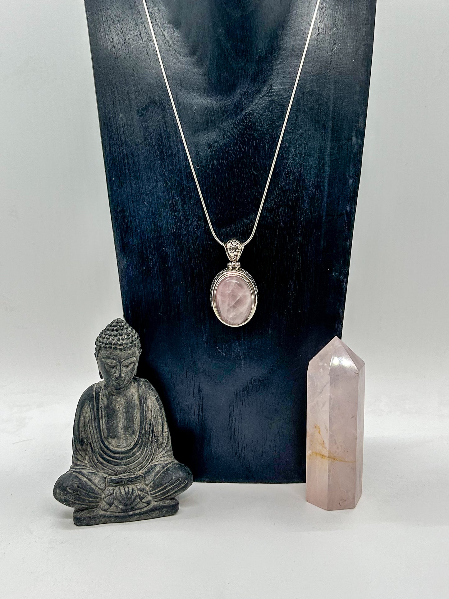 Rose Quartz Necklace & Tower Gift Set