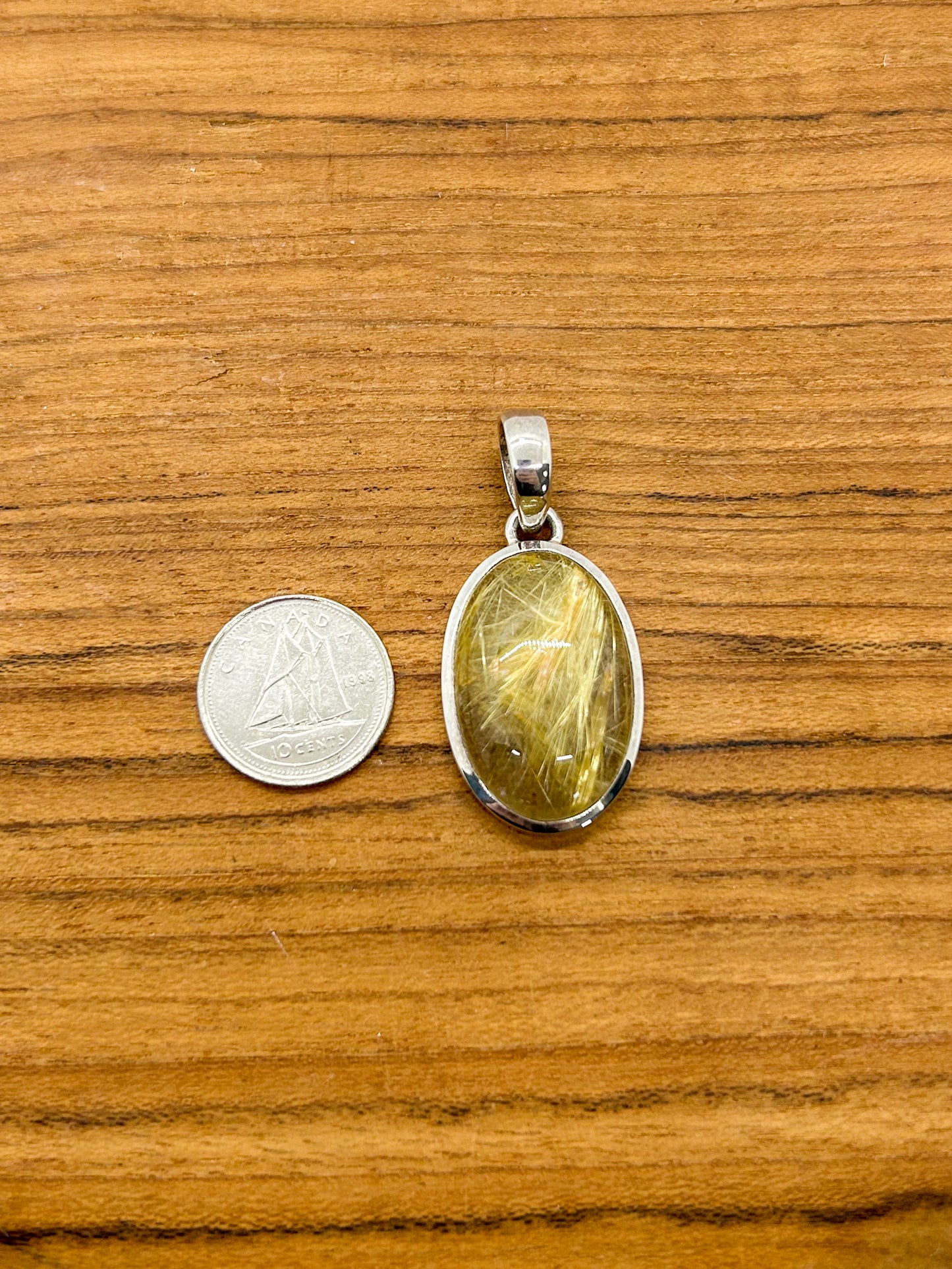 Golden Rutilated Quartz Pendant