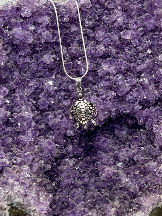 Textured Turtle Pendant