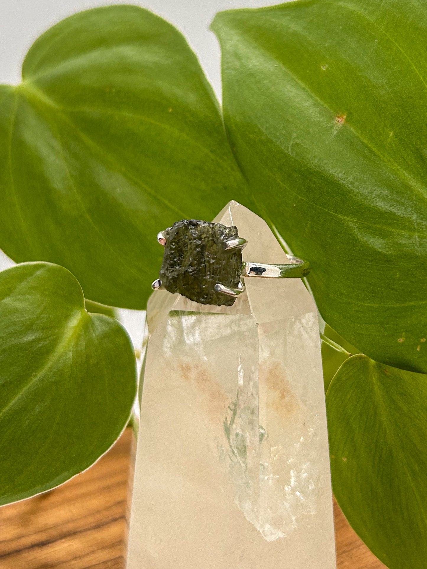 Moldavite Ring Size 10