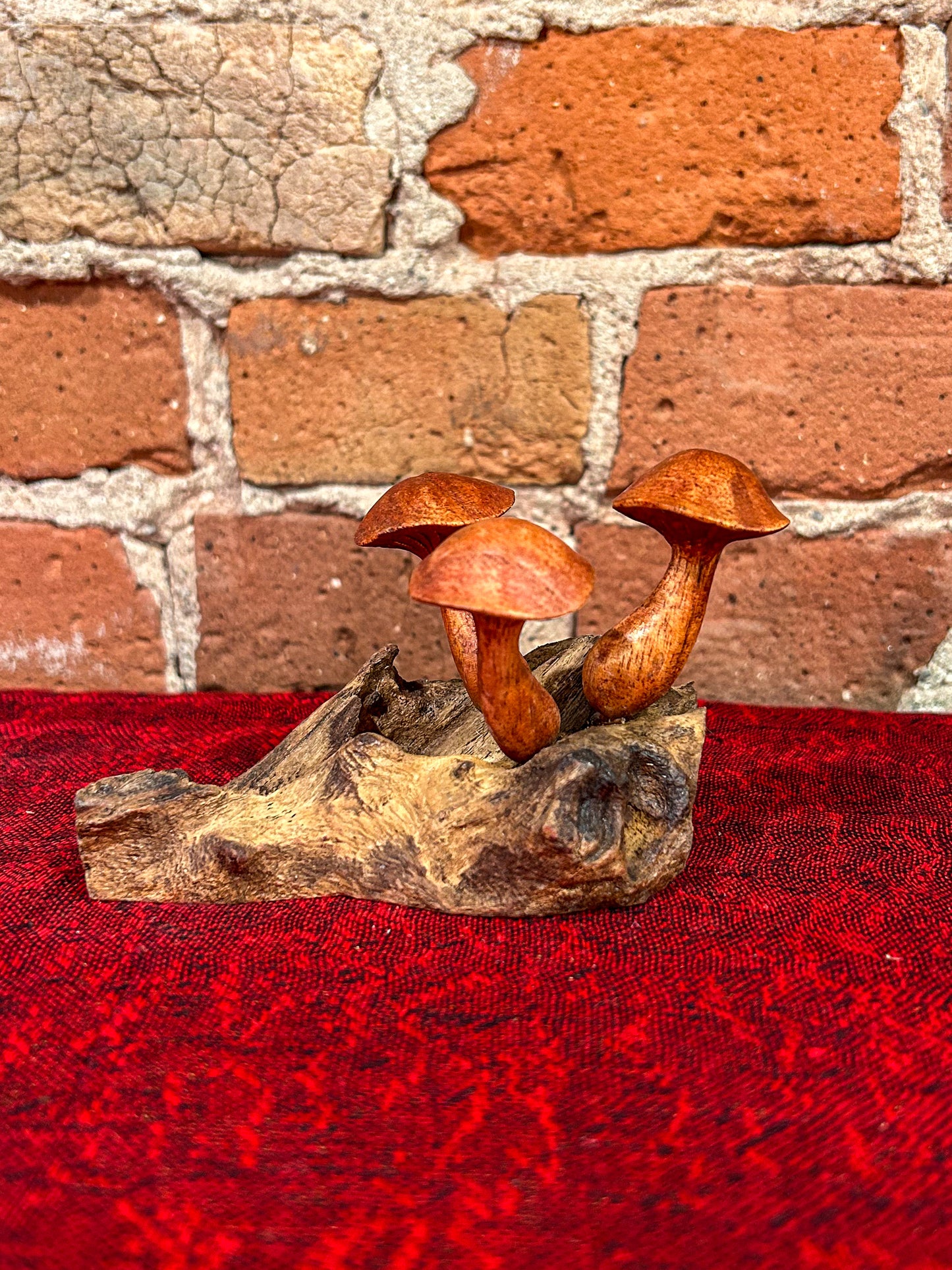 Small Mushroom Parasite Wood Statue #3
