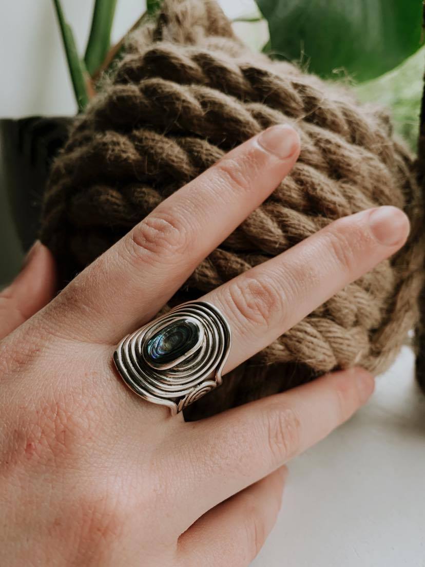 Whirlpool Abalone Ring