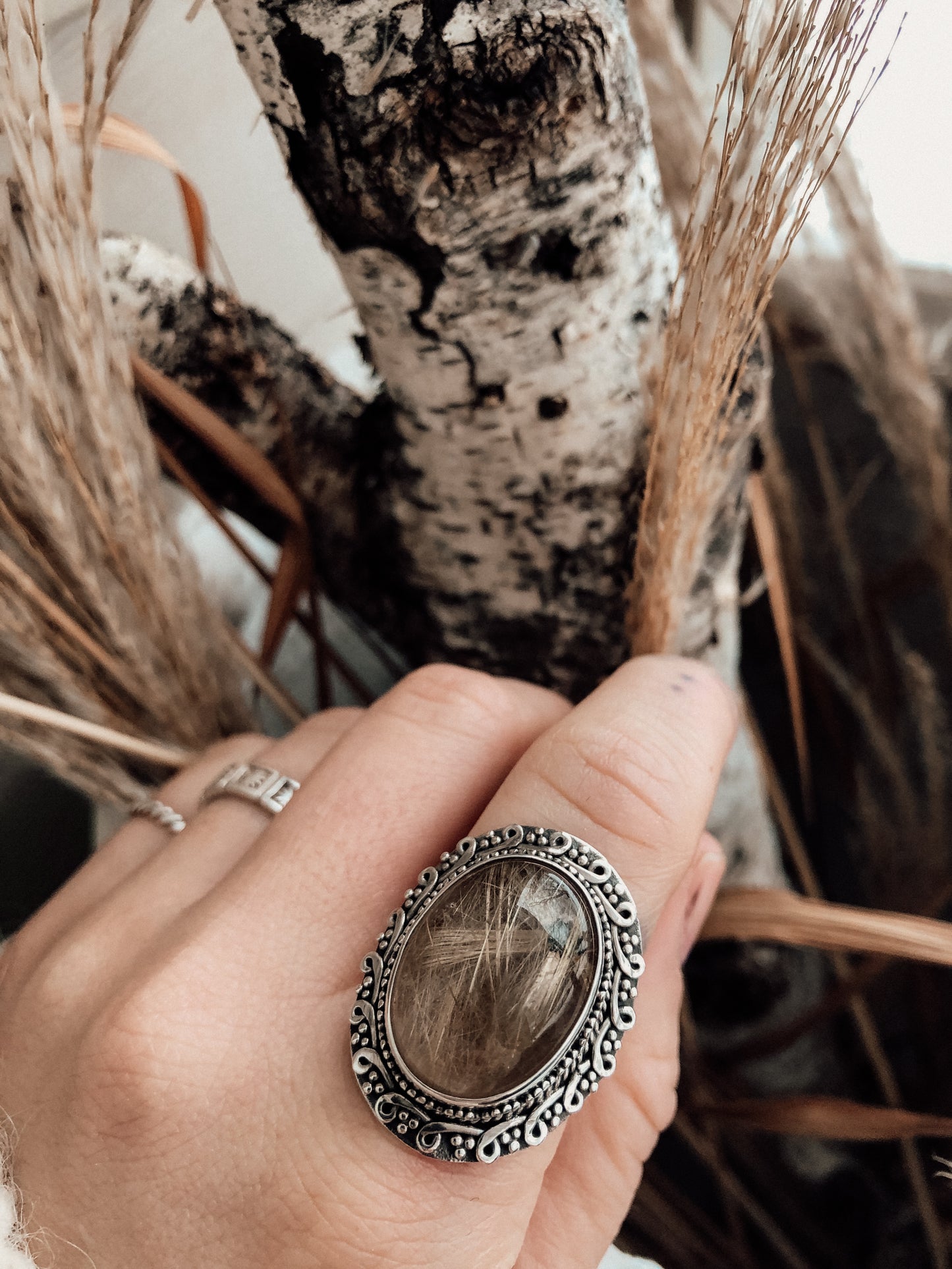 Angel Hair Rutilated Quartz Ring