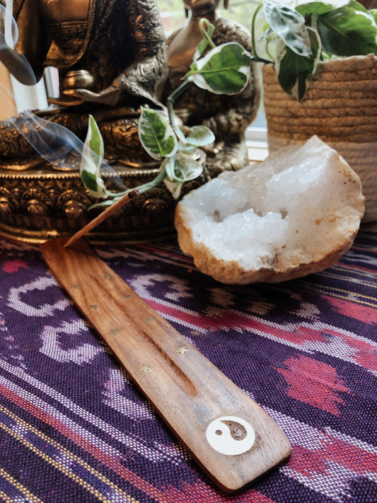 Wooden Incense Burner- Yin Yang