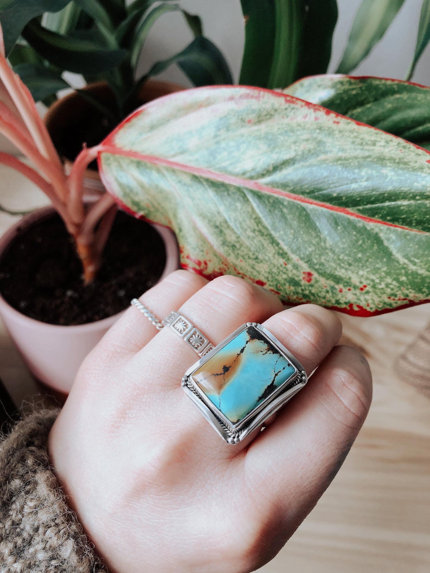 Earthly View African Turquoise Ring (Size 8)