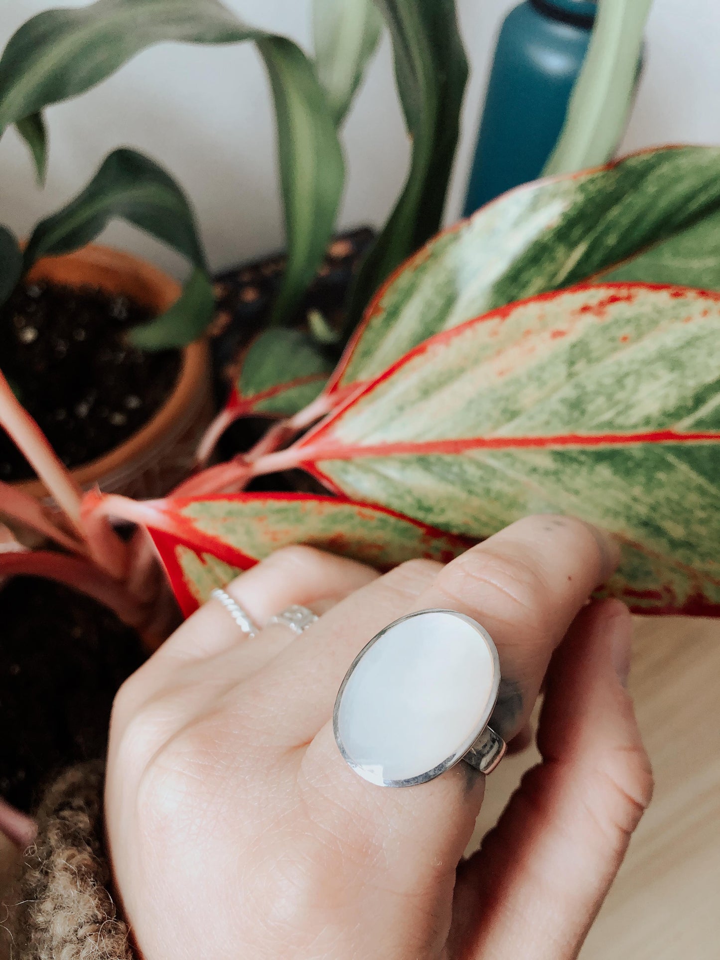 Mother of Pearl Ring- Ocean Tide