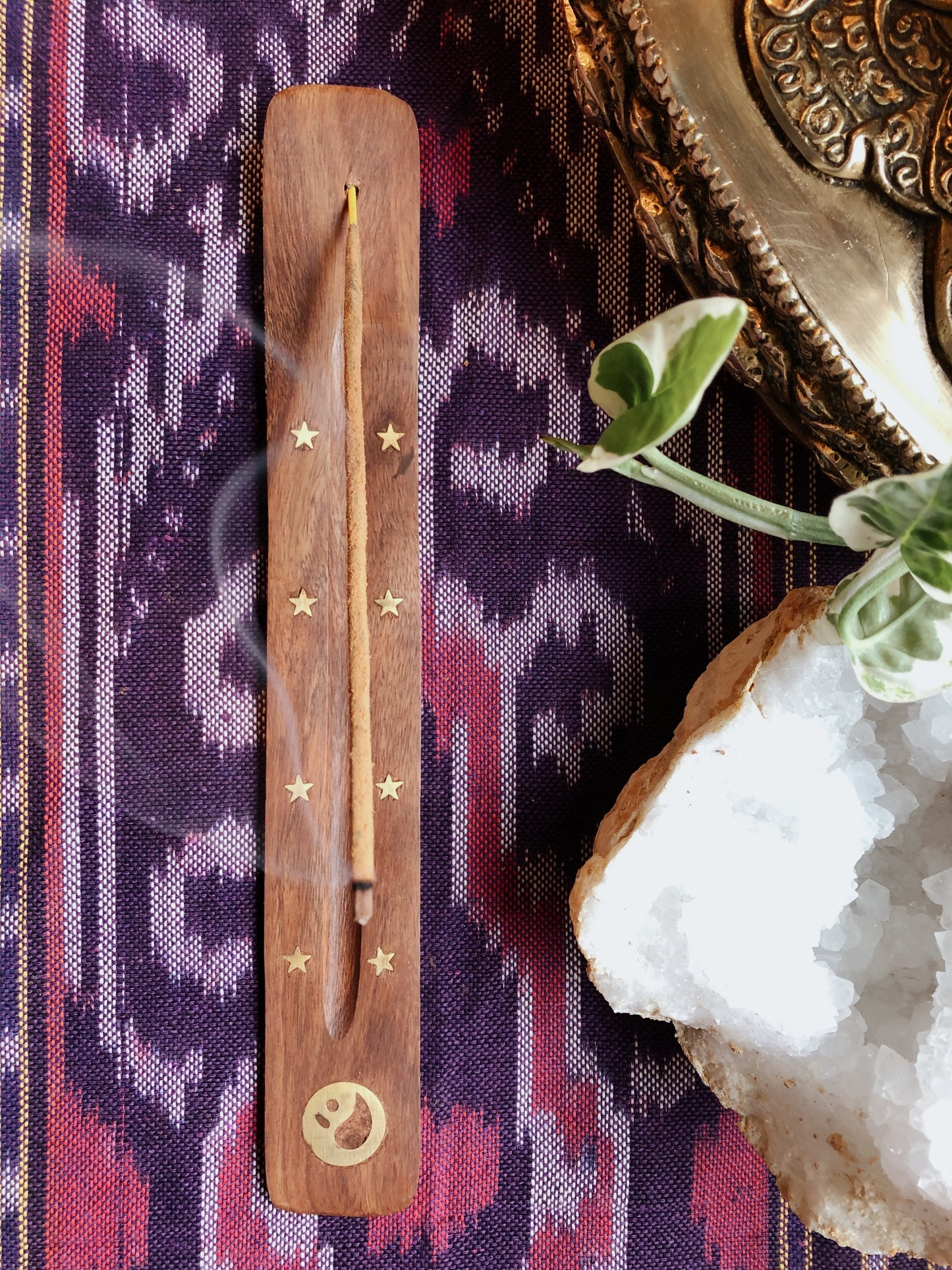 Wooden Incense Burner- Yin Yang