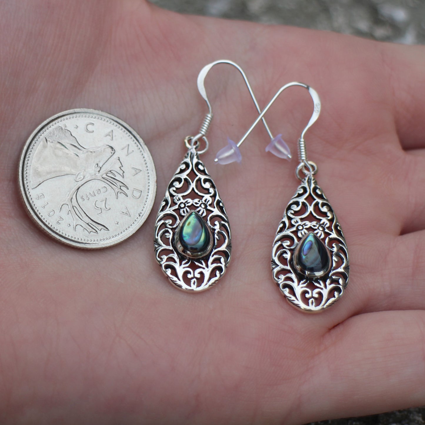 Abalone Dangle Earrings