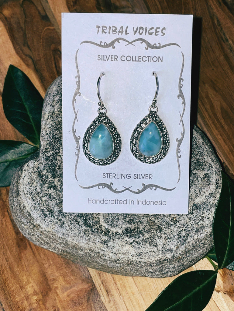 Larimar Dangle Earrings