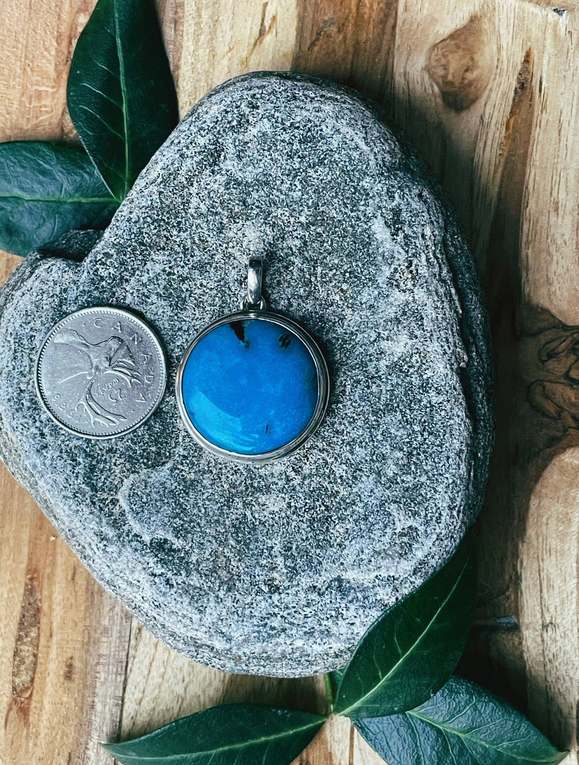 Circular Asian Turquoise Pendant