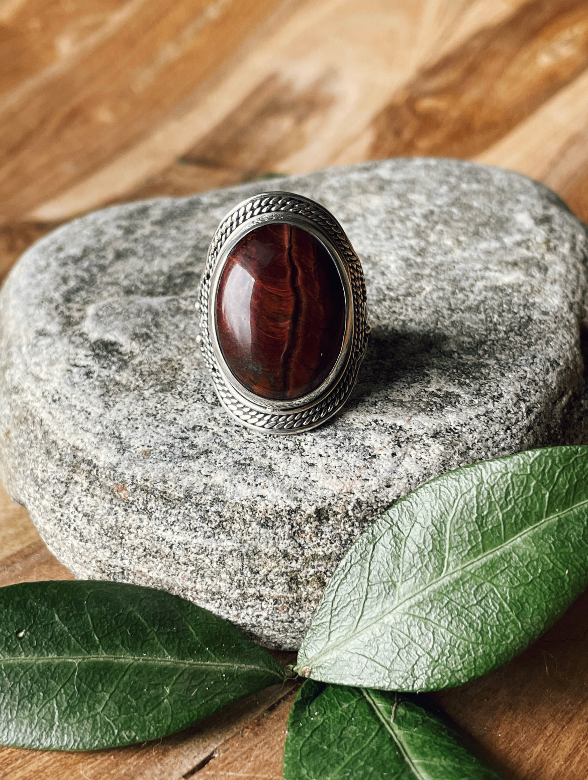 Red Tiger's Eye Ring (size 7)