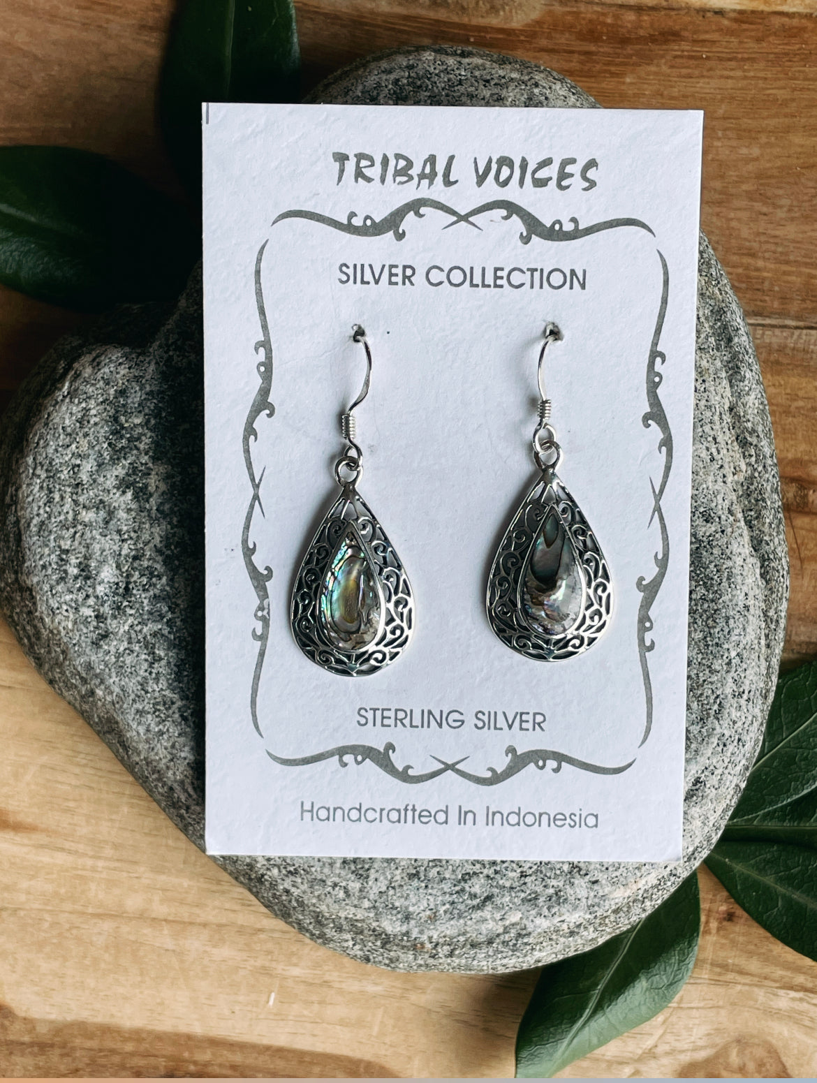 Abalone Dangle Earrings - Elegant Setting