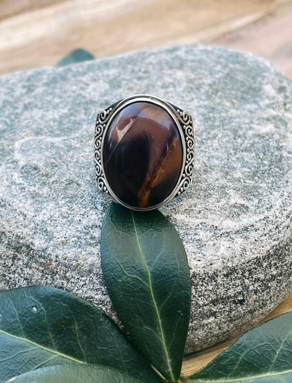 Mauve-Mood Mookaite Ring (Size 7)