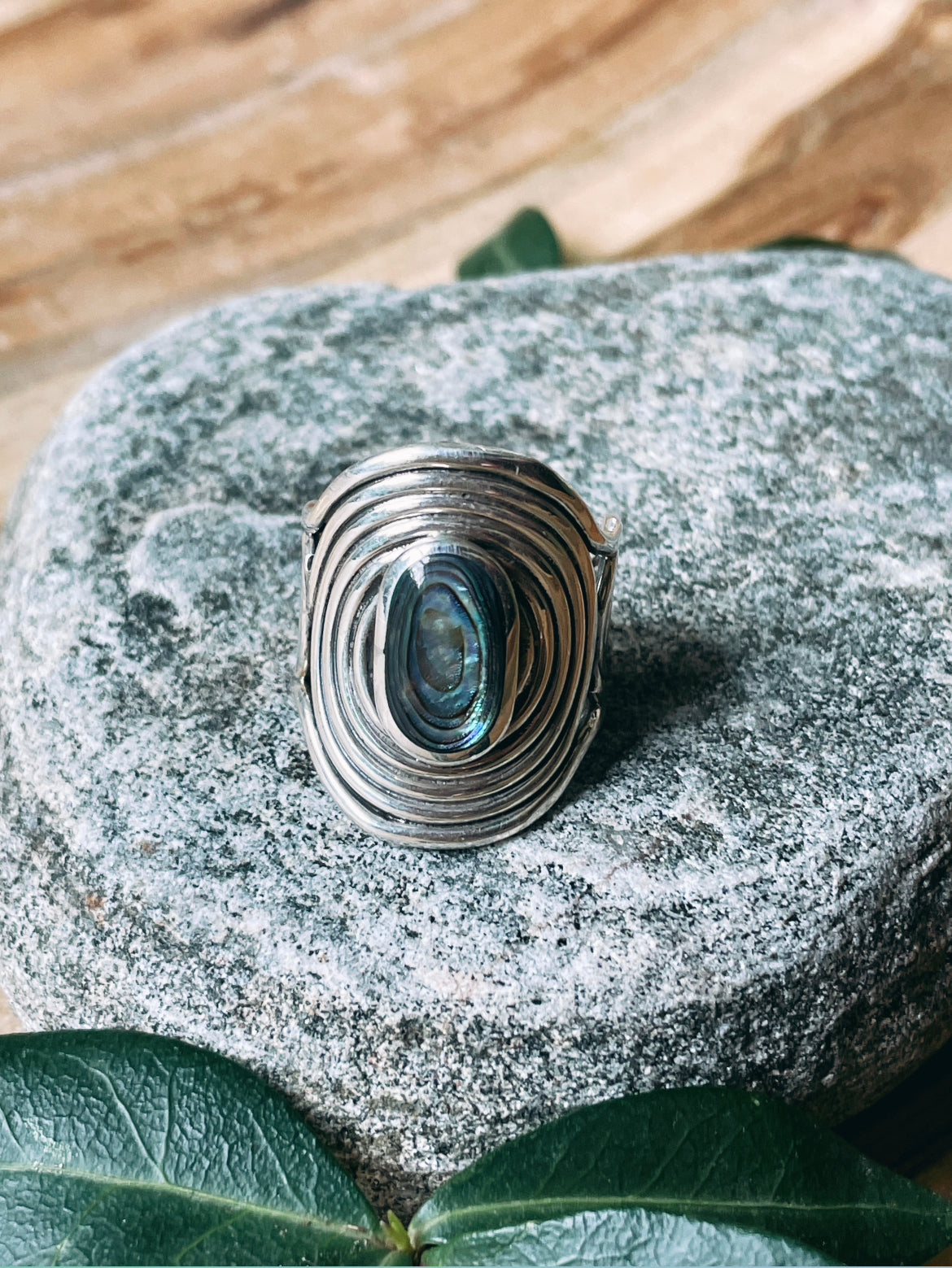 Whirlpool Abalone Ring