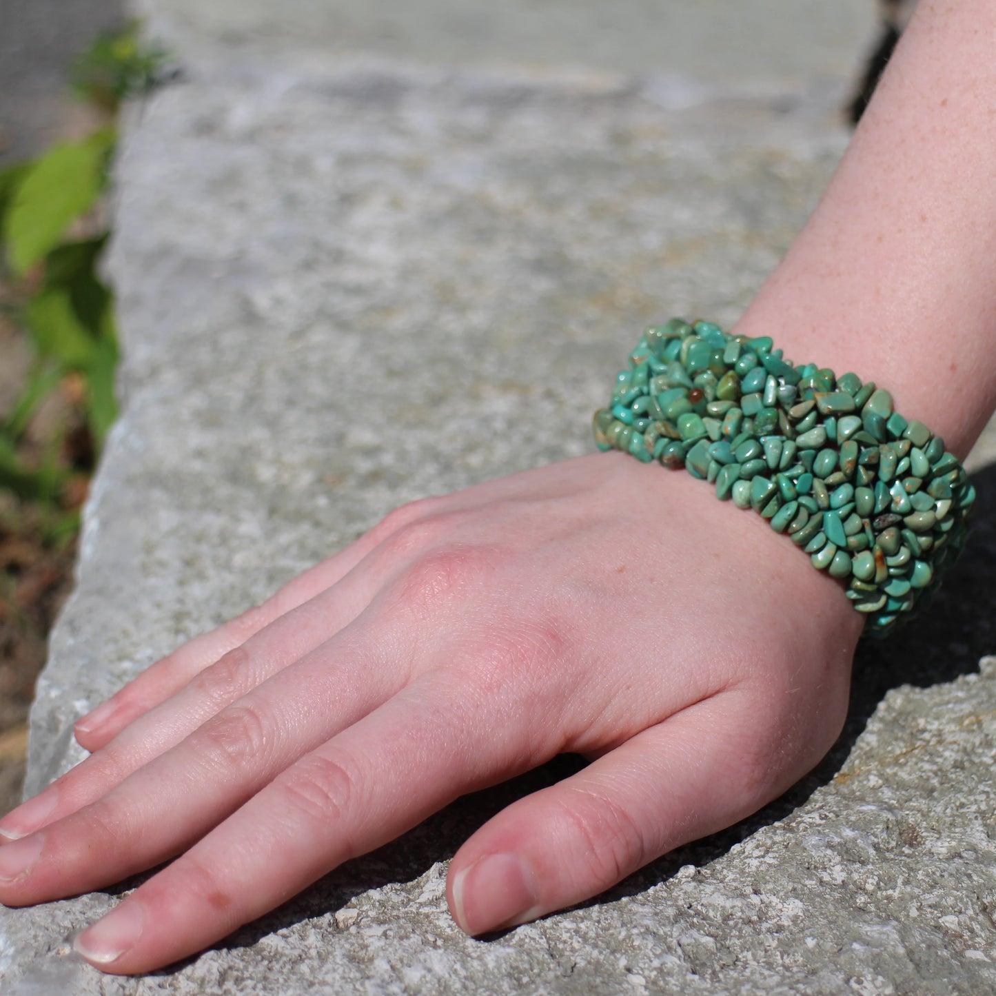 African Turquoise Beaded Bracelet