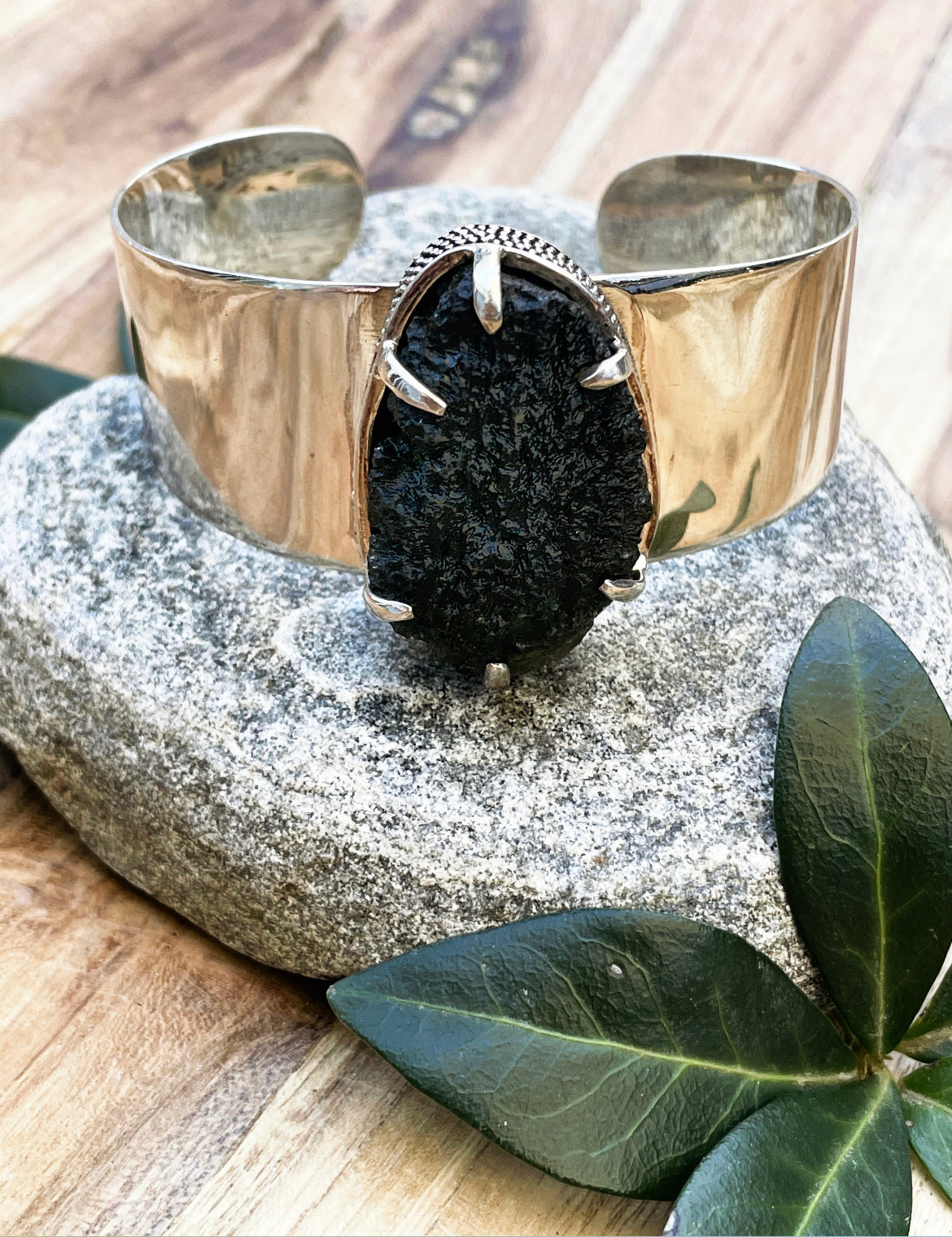 Cosmos Enlightenment Solid Moldavite Bangle