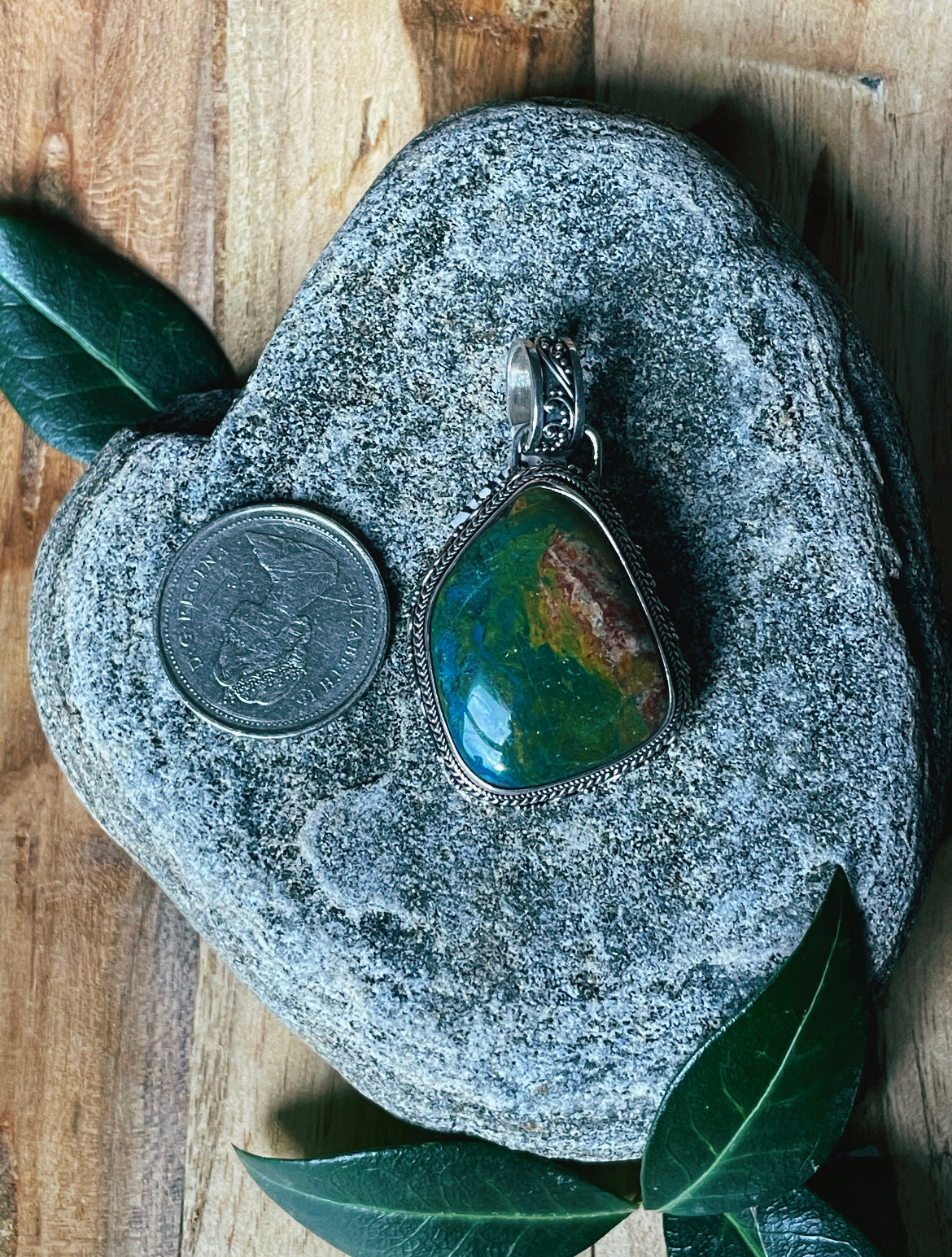 Amazonian-Jungle Peruvian Opal Pendant