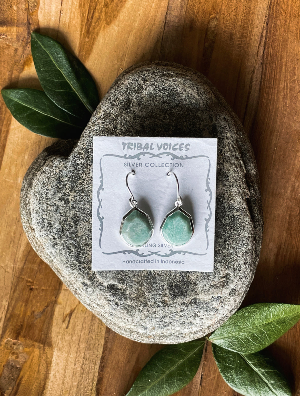 Faceted Amazonite Dangle Earrings