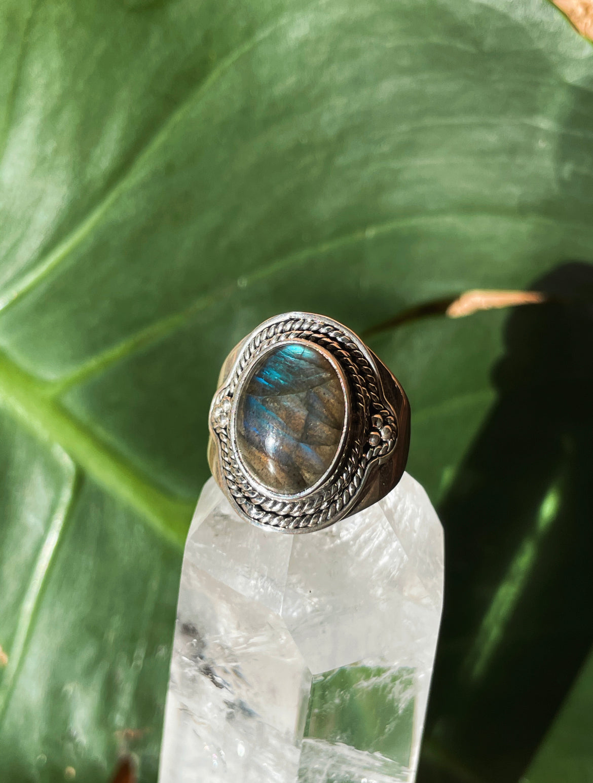 Serene Labradorite Ring (size 8.5)