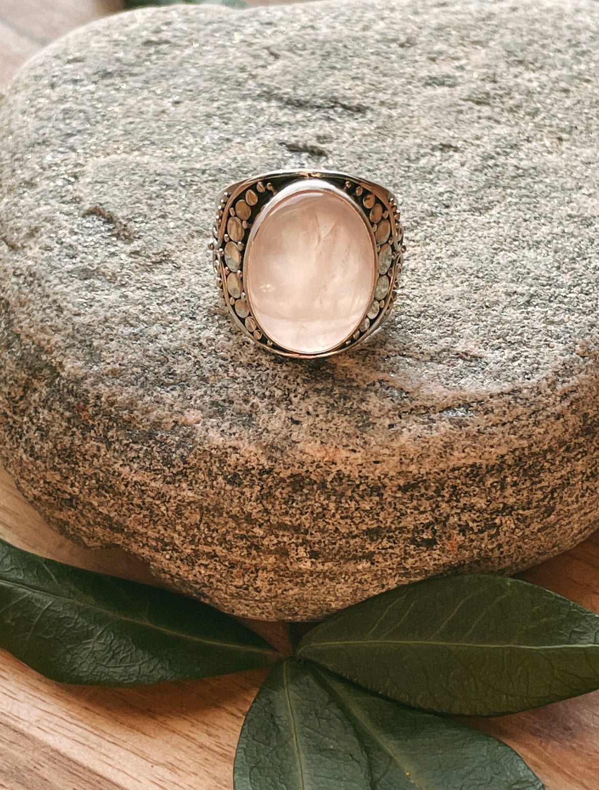 Self Love Rose Quartz Ring (size 6)