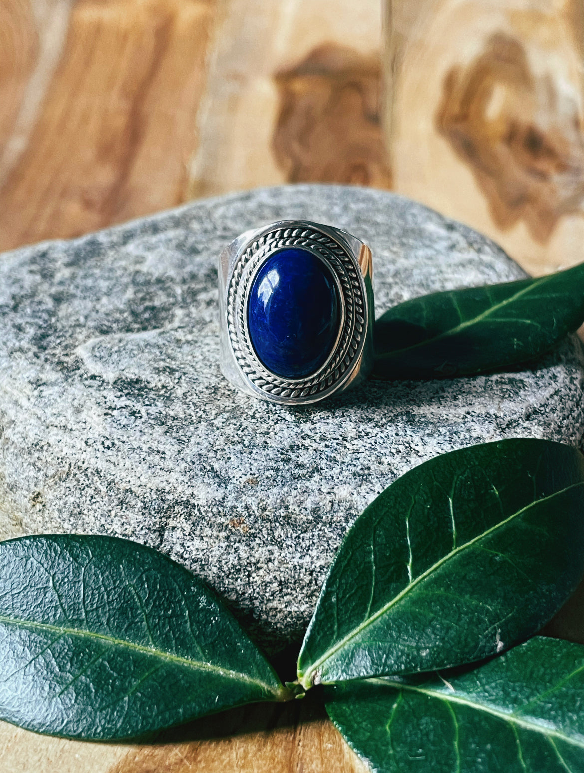 Solid Blue Lapis Ring