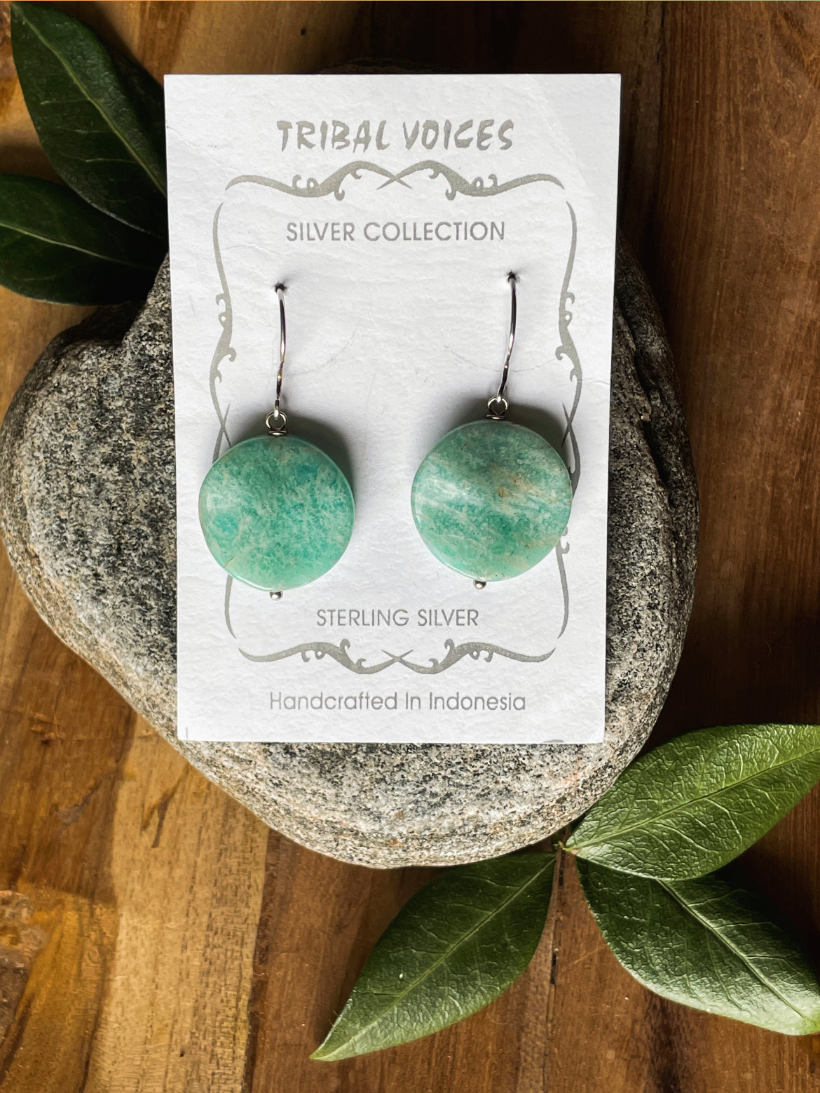 Freeform Amazonite Dangle Earrings