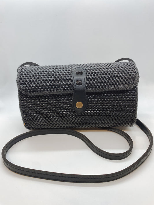 Rectangle Rattan Purse- Black