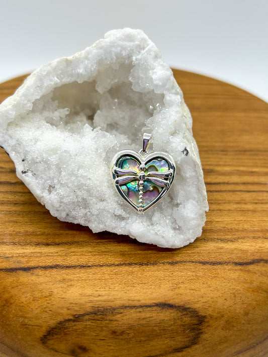 Abalone Dragonfly Pendant