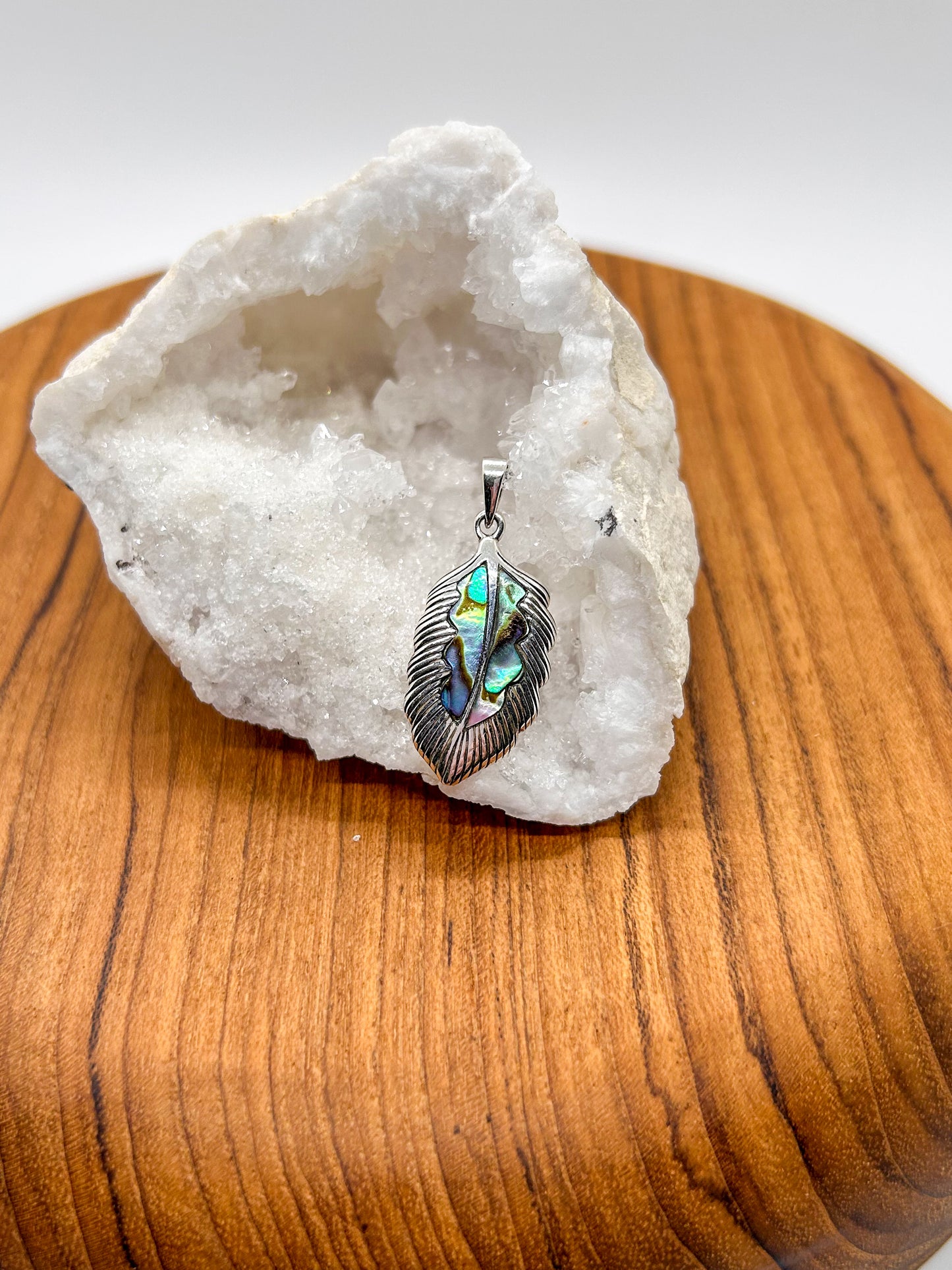 Abalone Feather Pendant