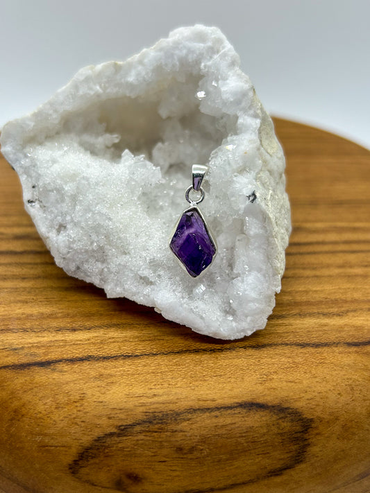 Raw Amethyst Pendant