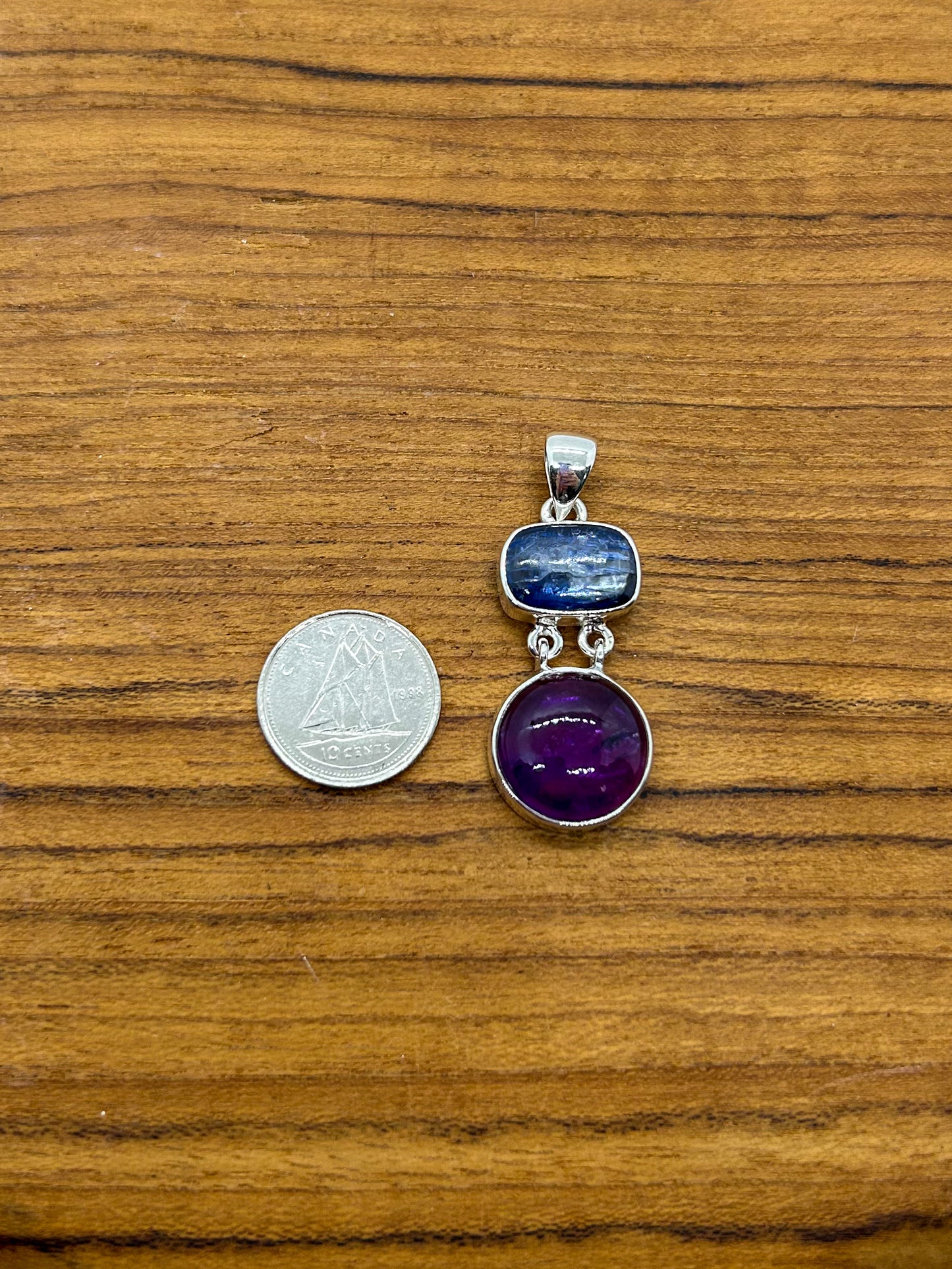 Amethyst & Kyanite Pendant