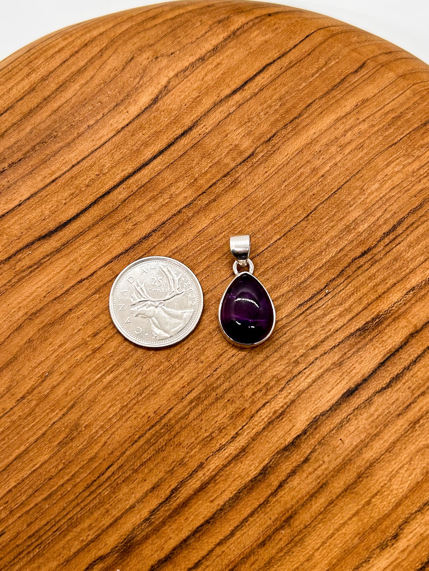 Small Amethyst Teardrop Pendant